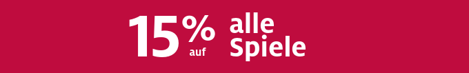 15% Rabatt auf alle Spiele